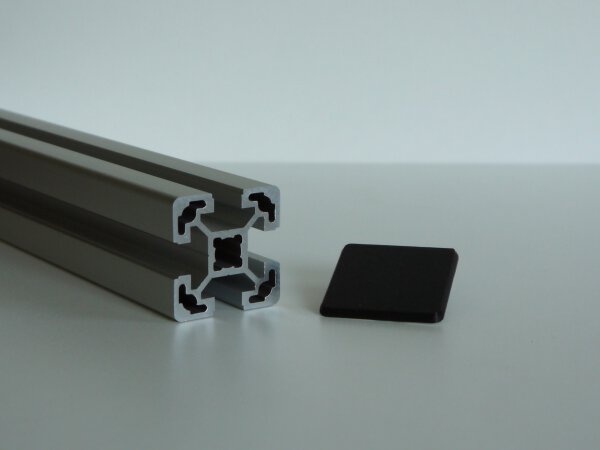 4er Set Abdeckkappen für Aluprofil Typ B Nut 10 40 x 40 mm